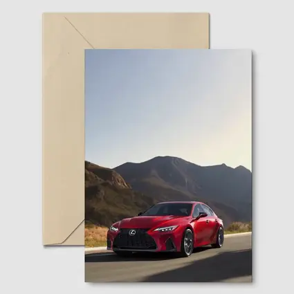 Lexus IS Red Sedan Mountain Road Drive