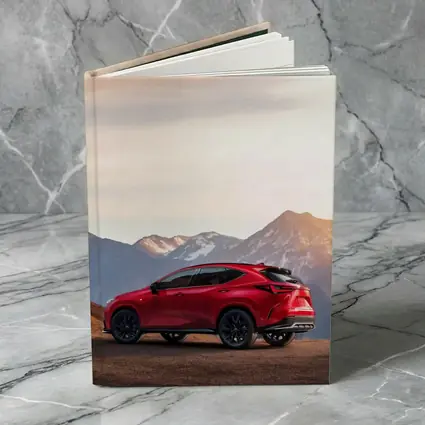 Lexus NX Red SUV Mountain Sunset Background