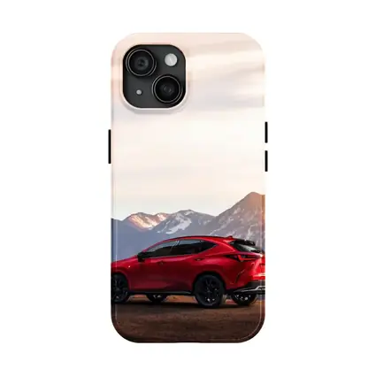 Lexus NX Red SUV Mountain Sunset Background