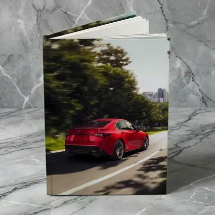 Lexus IS Red Sedan On City Road