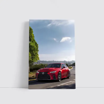 Red Lexus IS Sport Sedan On Road