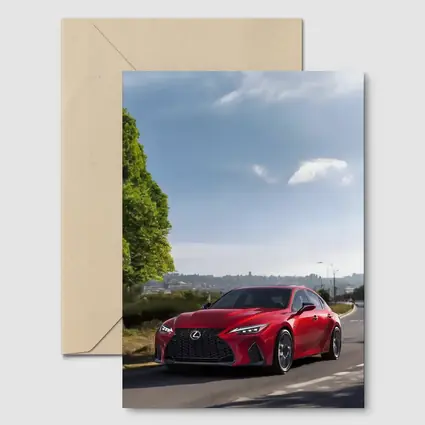 Red Lexus IS Sport Sedan On Road