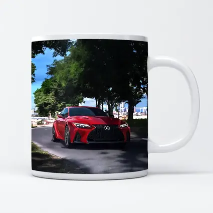Red Lexus IS Sport Sedan on Road
