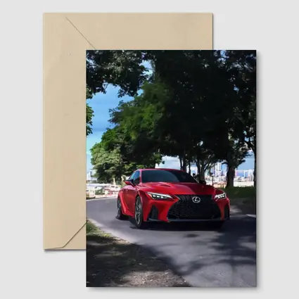 Red Lexus IS Sport Sedan on Road