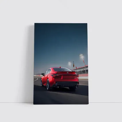 Lexus IS Red Sedan On Racing Track