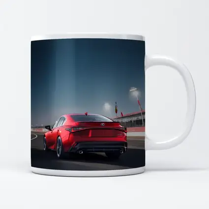 Lexus IS Red Sedan On Racing Track