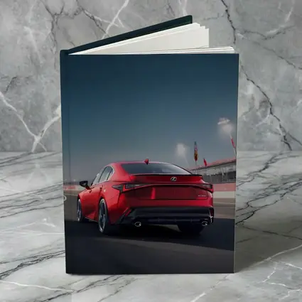 Lexus IS Red Sedan On Racing Track