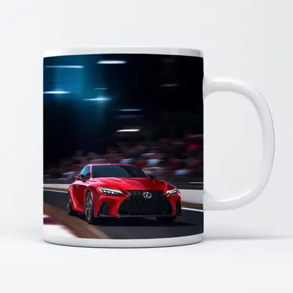 Lexus IS Red Sports Sedan On Track