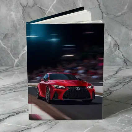 Lexus IS Red Sports Sedan On Track