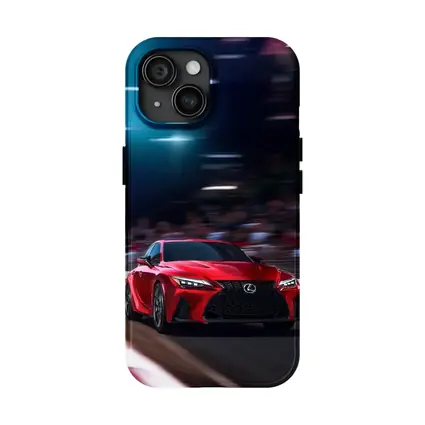 Lexus IS Red Sports Sedan On Track