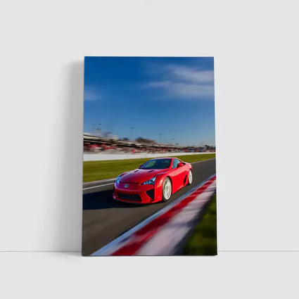 Lexus LFA Red Racing on Track