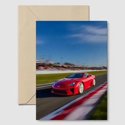 Lexus LFA Red Racing on Track
