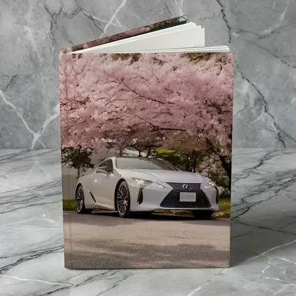 Lexus LC 500h Silver Under Cherry Blossoms