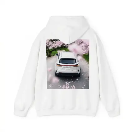 Lexus NX White SUV Cherry Blossom Road