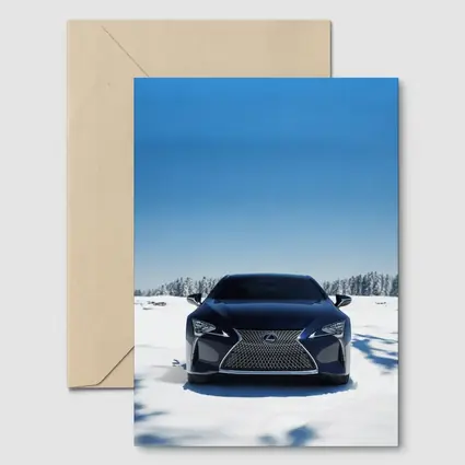 Lexus LC Front View Snow Winter