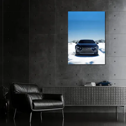 Lexus LC Front View Snow Winter