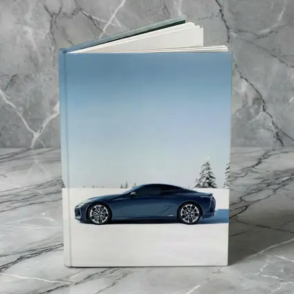Lexus LC Coupe Blue Snow Winter Scene