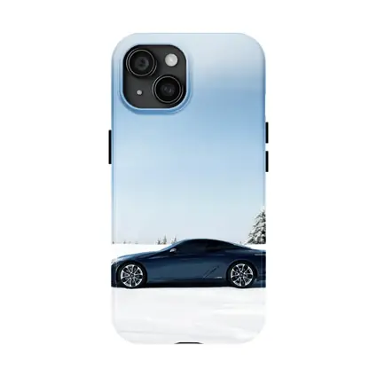 Lexus LC Coupe Blue Snow Winter Scene