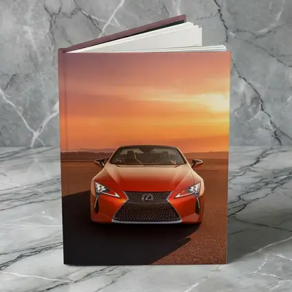 Lexus LC Convertible Orange Sunset Sky