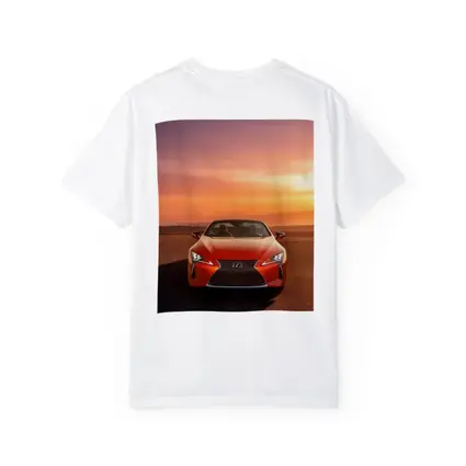 Lexus LC Convertible Orange Sunset Sky