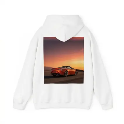 Lexus LC Convertible Orange Sunset Sky