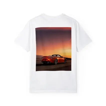 Lexus LC Convertible Orange Sunset Sky