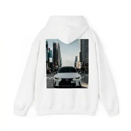 White Lexus IS City Street Front View