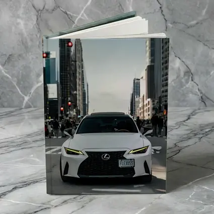 White Lexus IS City Street Front View