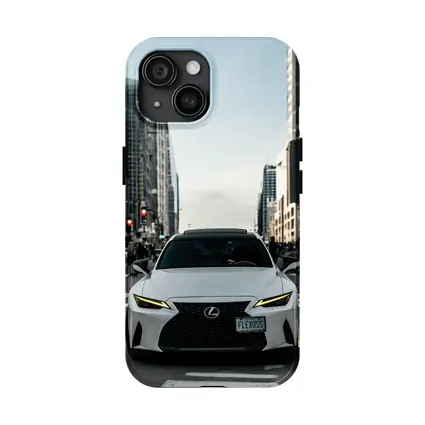 White Lexus IS City Street Front View