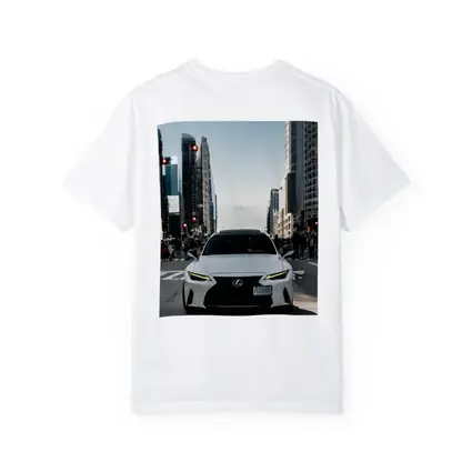 White Lexus IS City Street Front View