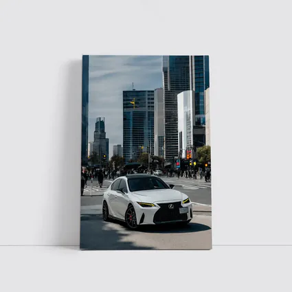 Lexus IS White Sedan City Streets