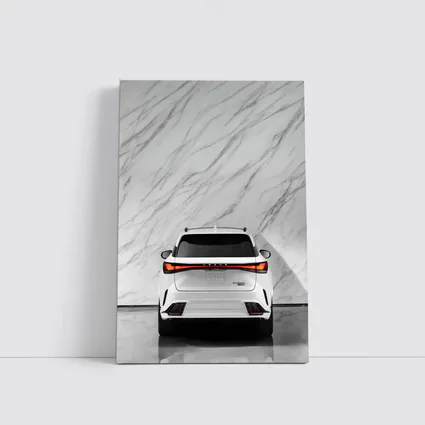 Lexus RX White SUV Marble Wall