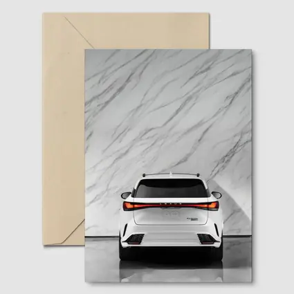 Lexus RX White SUV Marble Wall
