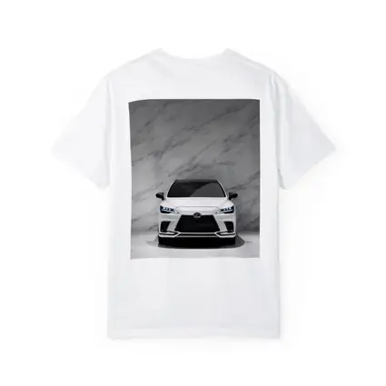 Lexus RX White Front View Marble Background