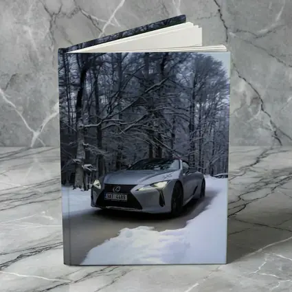 Lexus LC Coupe Snowy Winter Forest Road