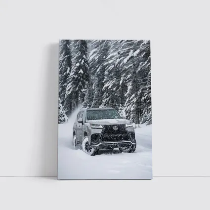 Lexus LX Driving Through Heavy Winter Snow