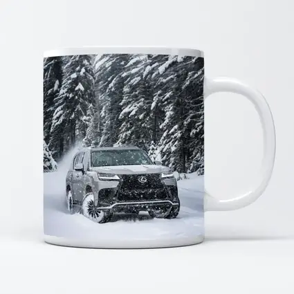 Lexus LX Driving Through Heavy Winter Snow
