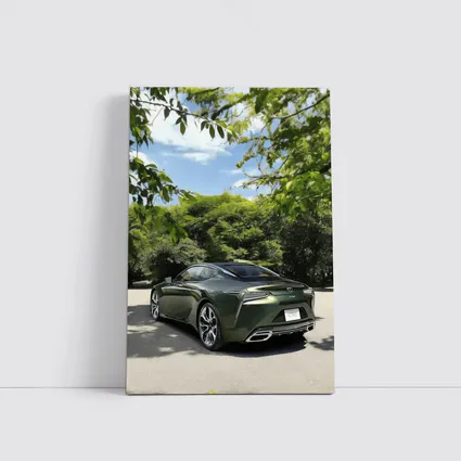 Lexus LC 500 Green Coupe Park Setting