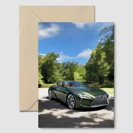 Lexus LC 500 Green Coupe Forest Setting