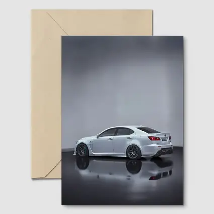 Lexus IS-F White Sedan Studio Shot