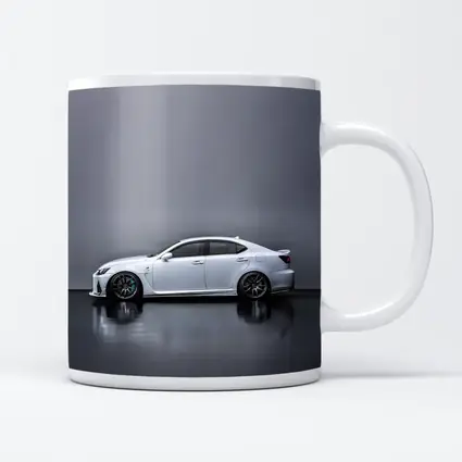 Lexus IS F White Studio Side Profile