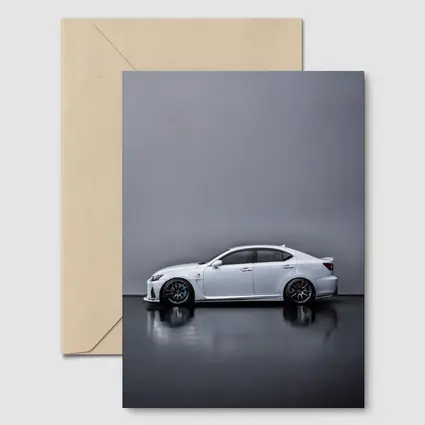 Lexus IS F White Studio Side Profile