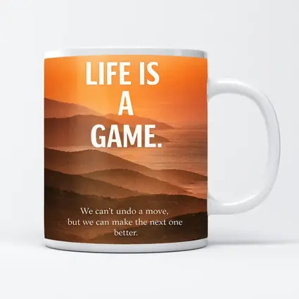 Life Is A Game Motivational Sunset Quote