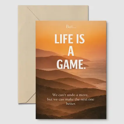 Life Is A Game Motivational Sunset Quote