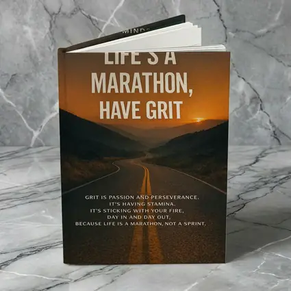 Life Marathon Grit Mindset Motivational Road Quote
