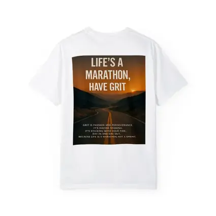 Life Marathon Grit Mindset Motivational Road Quote