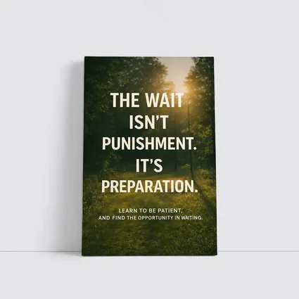 The Wait Is Preparation Forest Path Quote