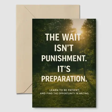 The Wait Is Preparation Forest Path Quote