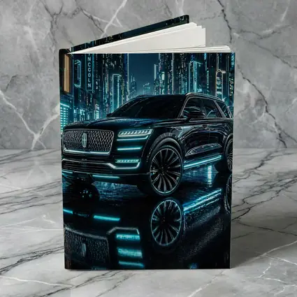 Lincoln Navigator Black Neon City Night