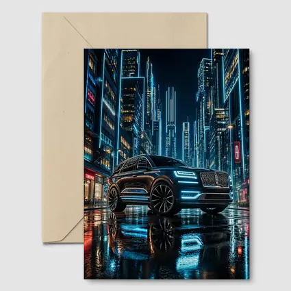 Lincoln Navigator Neon City Night Street
